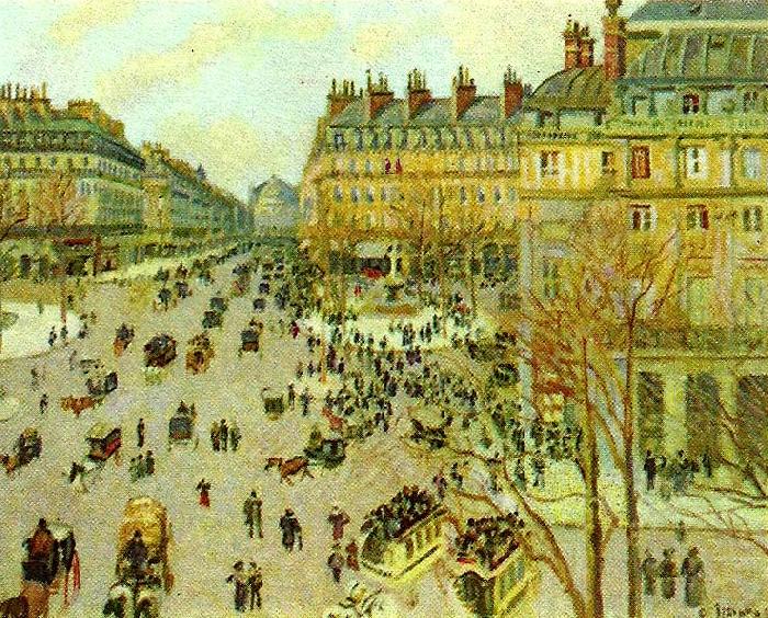 avenue de l, opera, Camille Pissarro